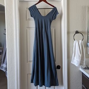 Pact fit and flare maxi dress